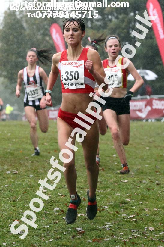 Junior women, National Cross Country Relay Champs., Berry Hill Park, Mansfield.  Photo: David T. Hewitson/Sports for All Pics